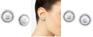 Macy's Cultured Mab&eacute; Pearl (11mm) Stud Earrings in Sterling Silver
